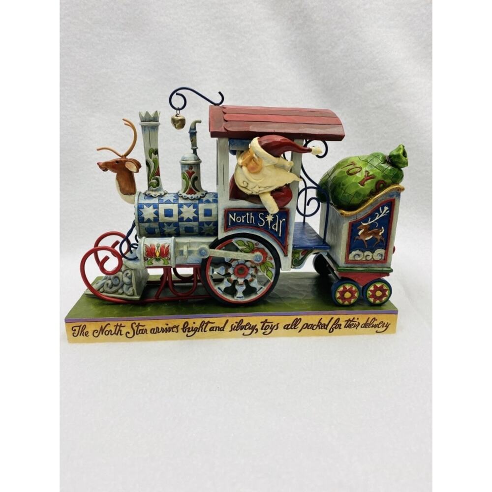 Jim Shore “North Star Express” Santa Christmas Train Engine- 2008 NEW 4011073